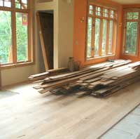 Maple flooring in the great room